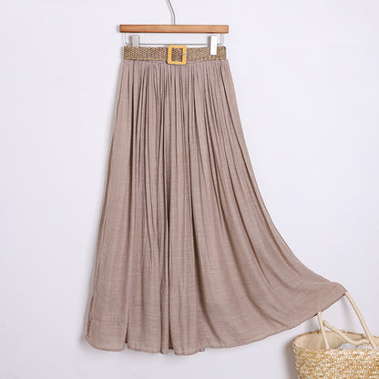 Solid Color A-Line Skirt | Tajstylo