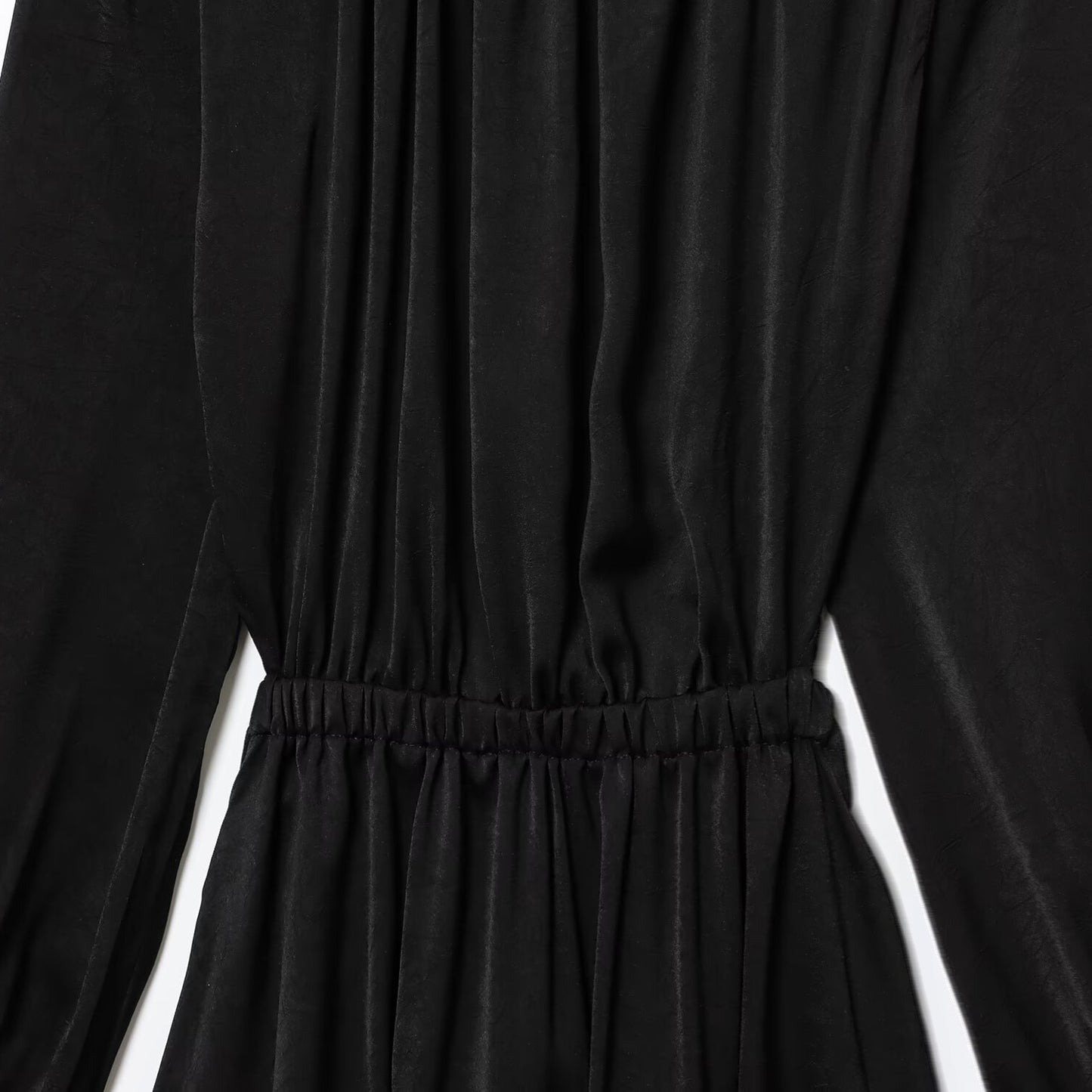 Black Long Sleeve A-Line Dress | Tajstylo