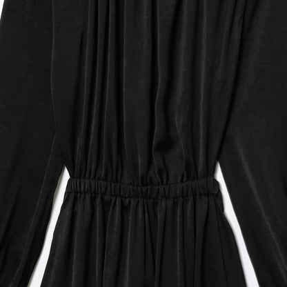 Black Long Sleeve A-Line Dress | Tajstylo