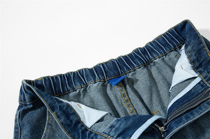Women's Loose Fit Denim Workwear Pants | Tajstylo