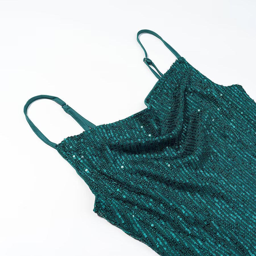 Sexy Sequin Camisole Dress | Tajstylo