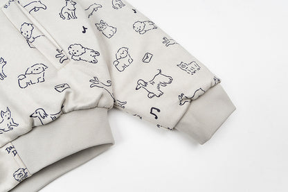 Cartoon Dog Hooded Fleece Coat | Tajstylo