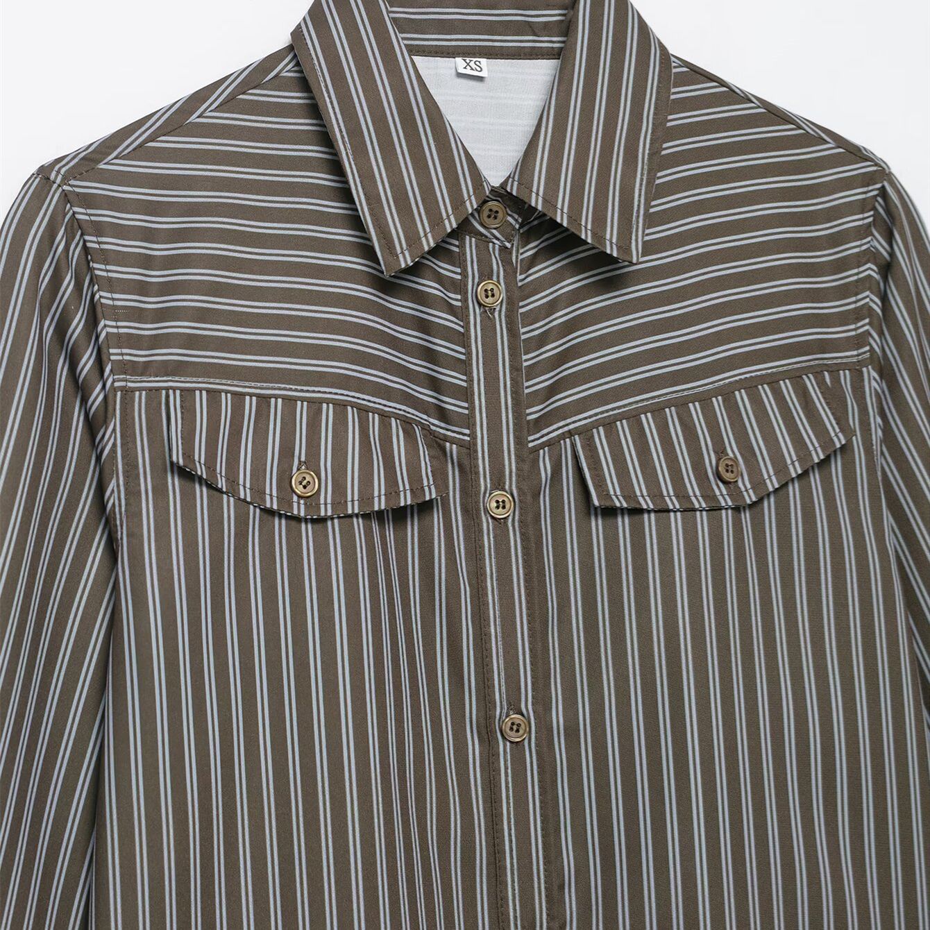 Casual Striped Poplin Shirt | Tajstylo