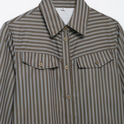 Casual Striped Poplin Shirt | Tajstylo