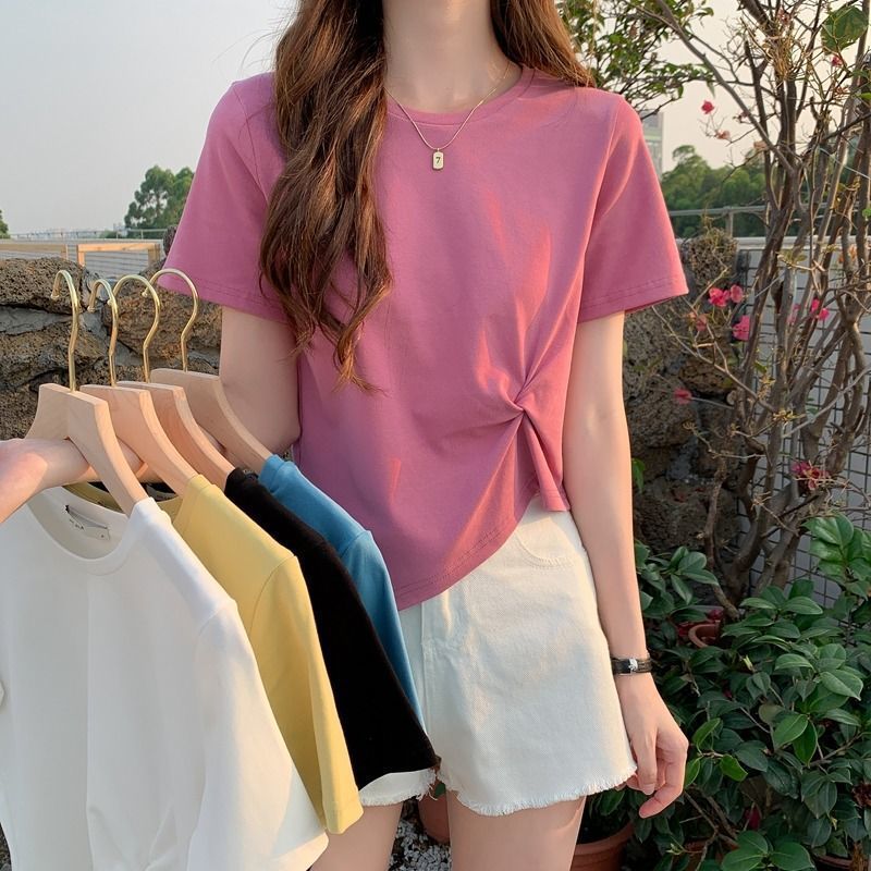 Slim Fit Short Sleeve Crop Top | Tajstylo