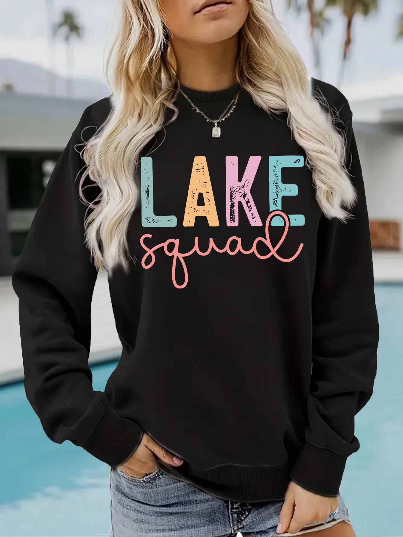 LAKE Printed Hoodie | Tajstylo