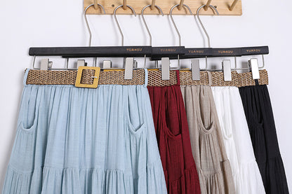 Belt Double Pocket Skirt | Tajstylo