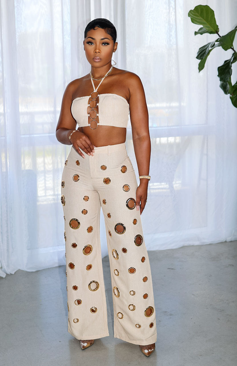 Flattering Ripped Fitted Two-Piece Nightclub Outfit | Tajstylo