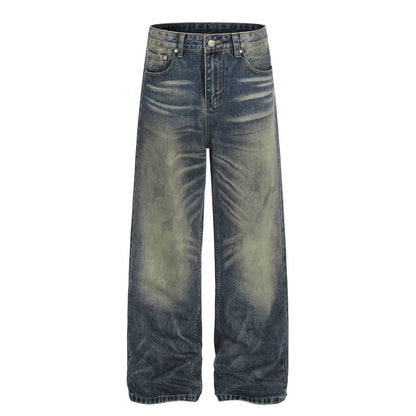 Casual Distressed Straight Leg Jeans | Tajstylo
