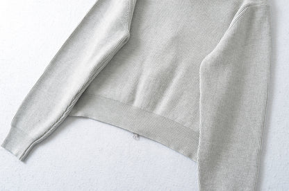 Zipper Lapel Long Sleeve Pocket Top | Tajstylo