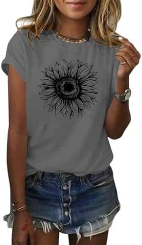 Woman wearing Geometric Pattern Loose Fit Top in casual setting