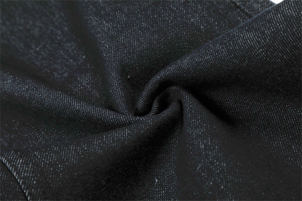 Two Color Block Denim Straight Leg Pants | Tajstylo