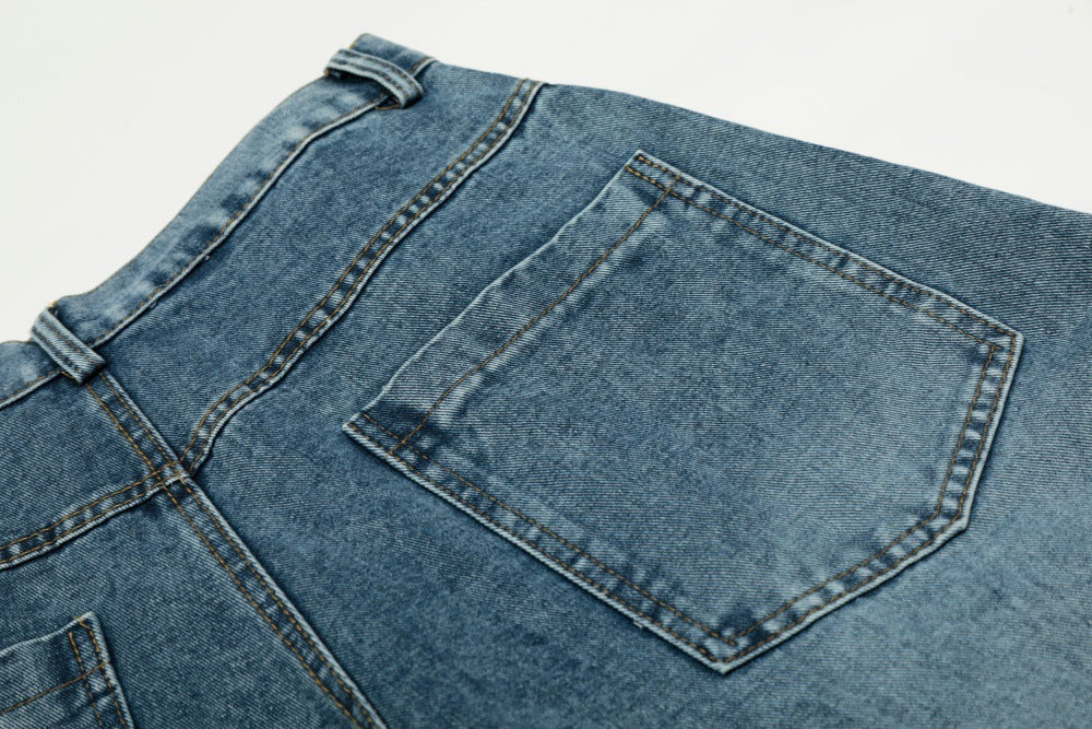 Washed Denim Pants | Tajstylo