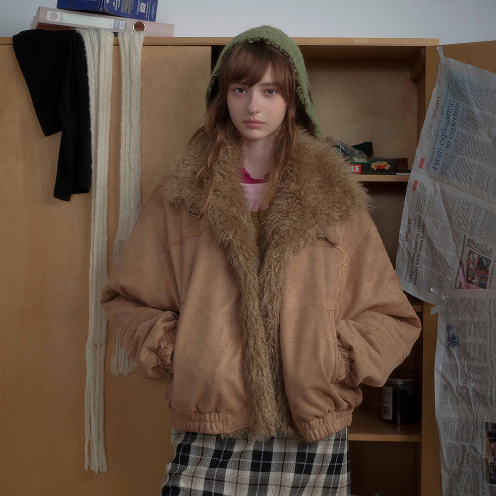 Fur Integrated Cotton Jacket | Tajstylo