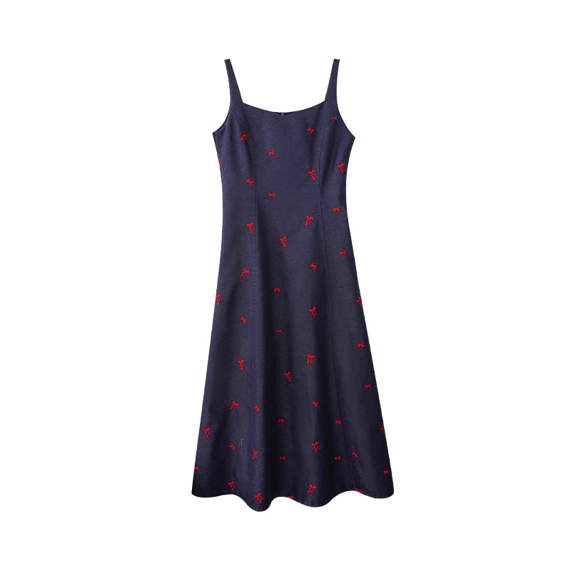 Woman wearing Cowboy Camisole Dress in a sunny park