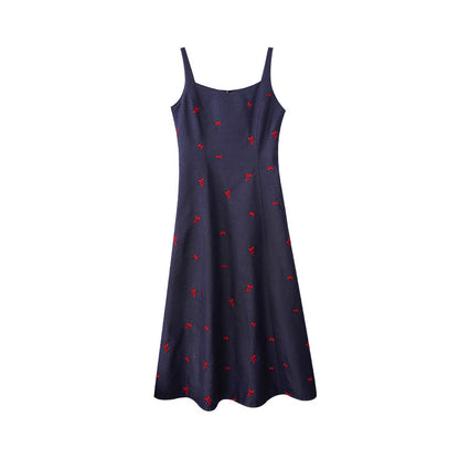 Woman wearing Cowboy Camisole Dress in a sunny park