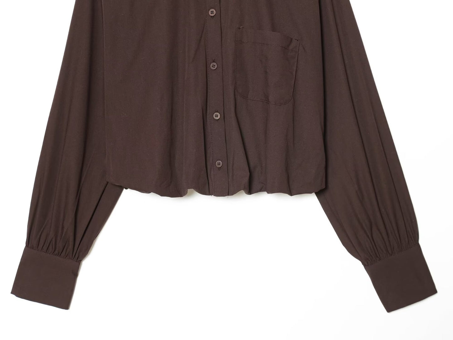 Plaid Balloon Sleeve Shirt | Tajstylo