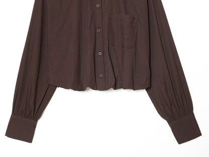 Plaid Balloon Sleeve Shirt | Tajstylo