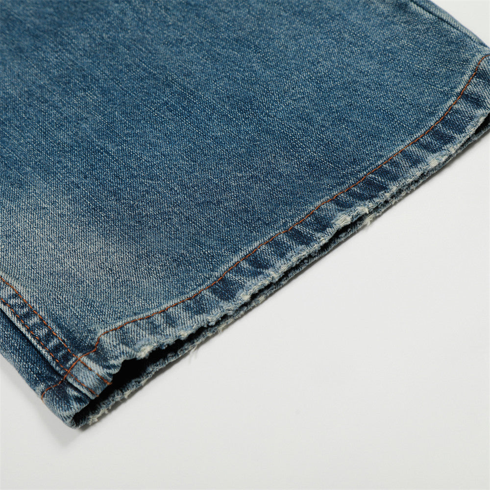 Distressed Blue Denim Jeans | Tajstylo