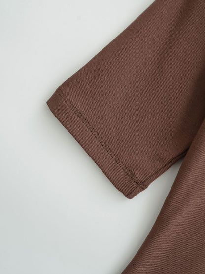 Slim Fit Round Neck Top | Tajstylo