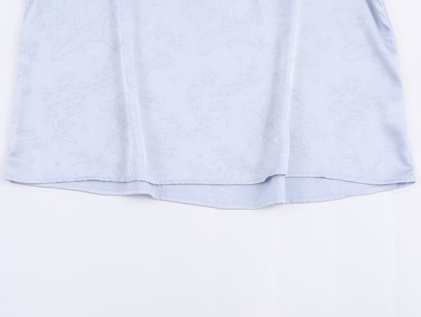Embroidered Satin Bow Detail Blouse | Tajstylo