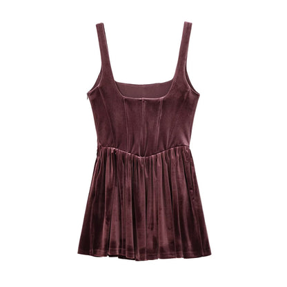 Velvet Corset Style Dress | Tajstylo