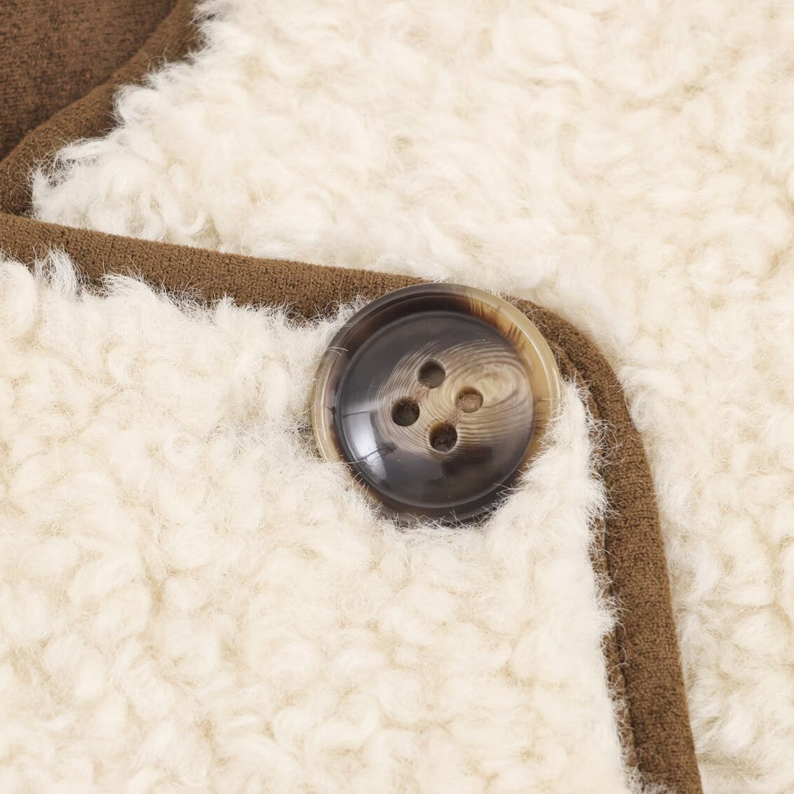 Lamb Fur Suede One-Piece Coat | Tajstylo