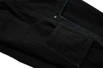 Fake Two Piece Spliced Denim Wide Leg Pants | Tajstylo