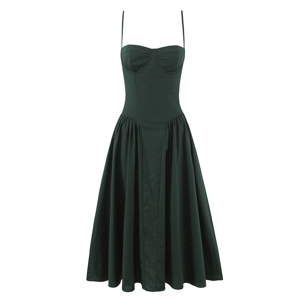 Woman wearing One Shoulder Pleated Maxi Dress in a summer setting