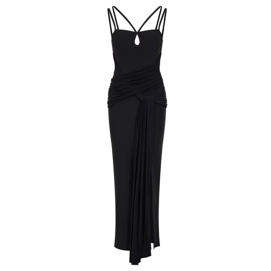 Sleeveless Backless Slit Dress | Tajstylo