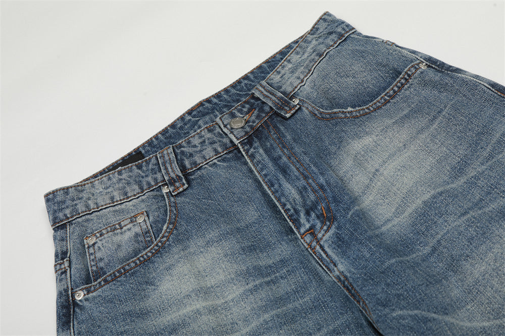 Distressed Blue Denim Jeans | Tajstylo