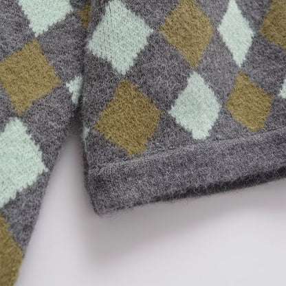 Diamond Jacquard Sweater | Tajstylo