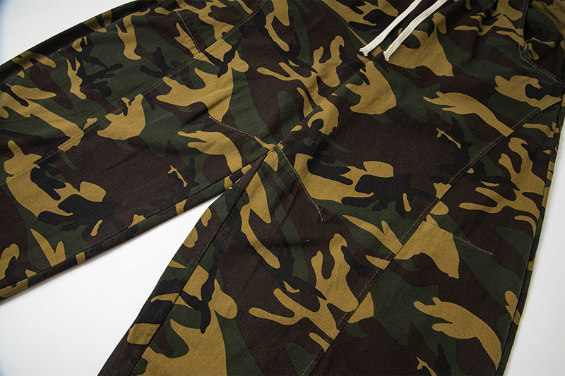 Camouflage Straight Leg Casual Pants | Tajstylo