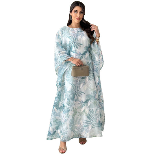 Elegant Printed Dress Robe Pullover | Tajstylo