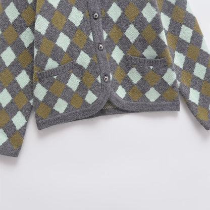 Diamond Jacquard Sweater | Tajstylo