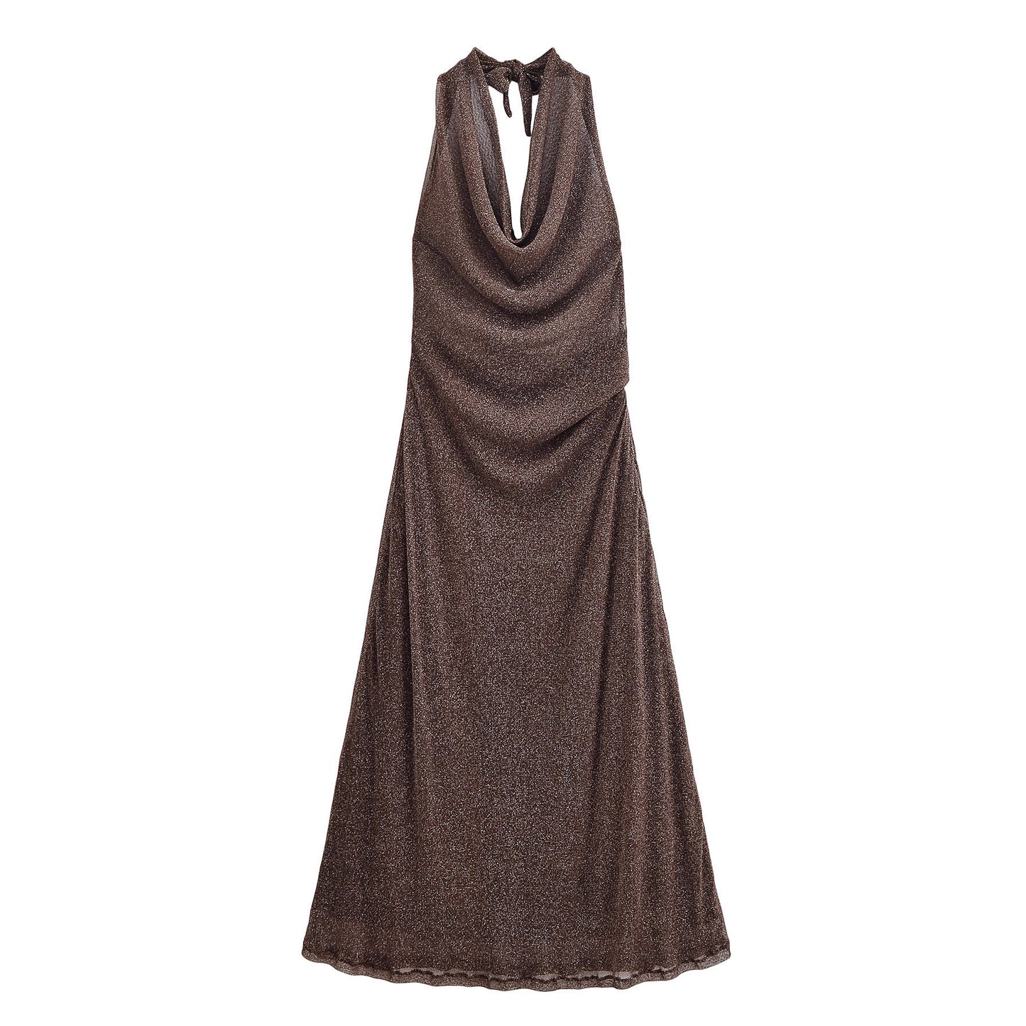 French Backless Metallic Dress | Tajstylo