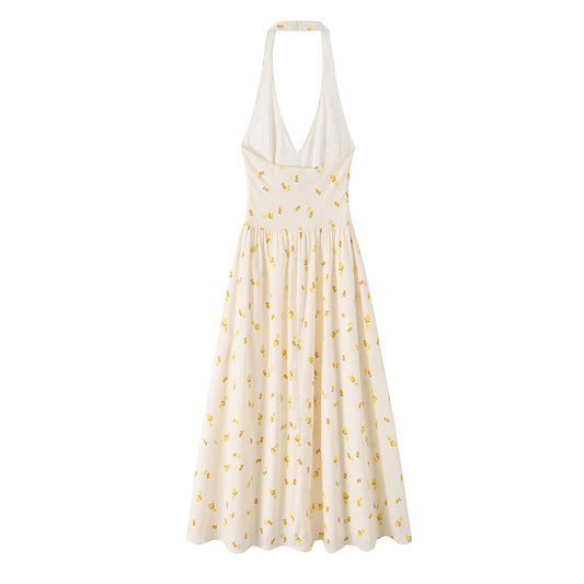 Floral Chiffon Midi Dress | Tajstylo