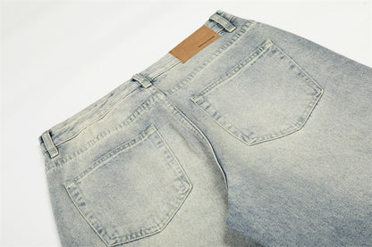 White Washed Straight Fit Denim Jeans | Tajstylo