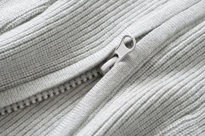 Zipper Lapel Long Sleeve Pocket Top | Tajstylo