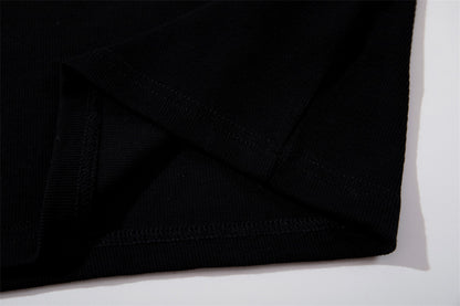 Half Open Collar Long Sleeve Tee | Tajstylo