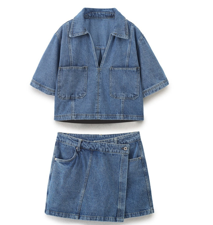 Short Denim Shirt for Women | Tajstylo