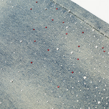 White Washed Straight Fit Denim Jeans | Tajstylo
