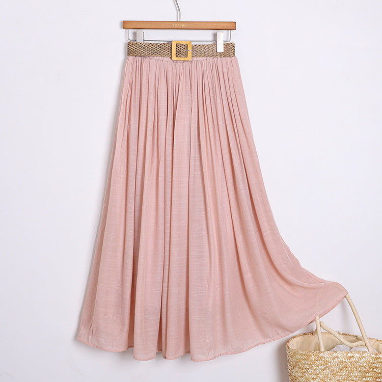 Solid Color A-Line Skirt | Tajstylo