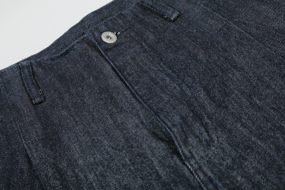 Wide Leg Denim Pants with Zipper Fly | Tajstylo