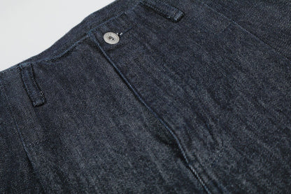 Wide Leg Denim Pants with Zipper Fly | Tajstylo