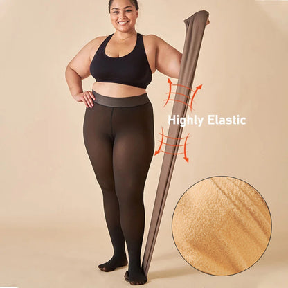 Woman wearing Transparent High Waist Leggings in a casual outdoor setting
