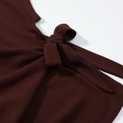 Knot Detail Top and Flute Midi Skirt Set | Tajstylo