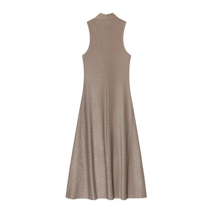 Metallic Sleeveless Dress for Women | Tajstylo