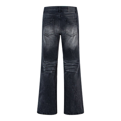 Distressed Cat Whisker Straight Leg Jeans | Tajstylo