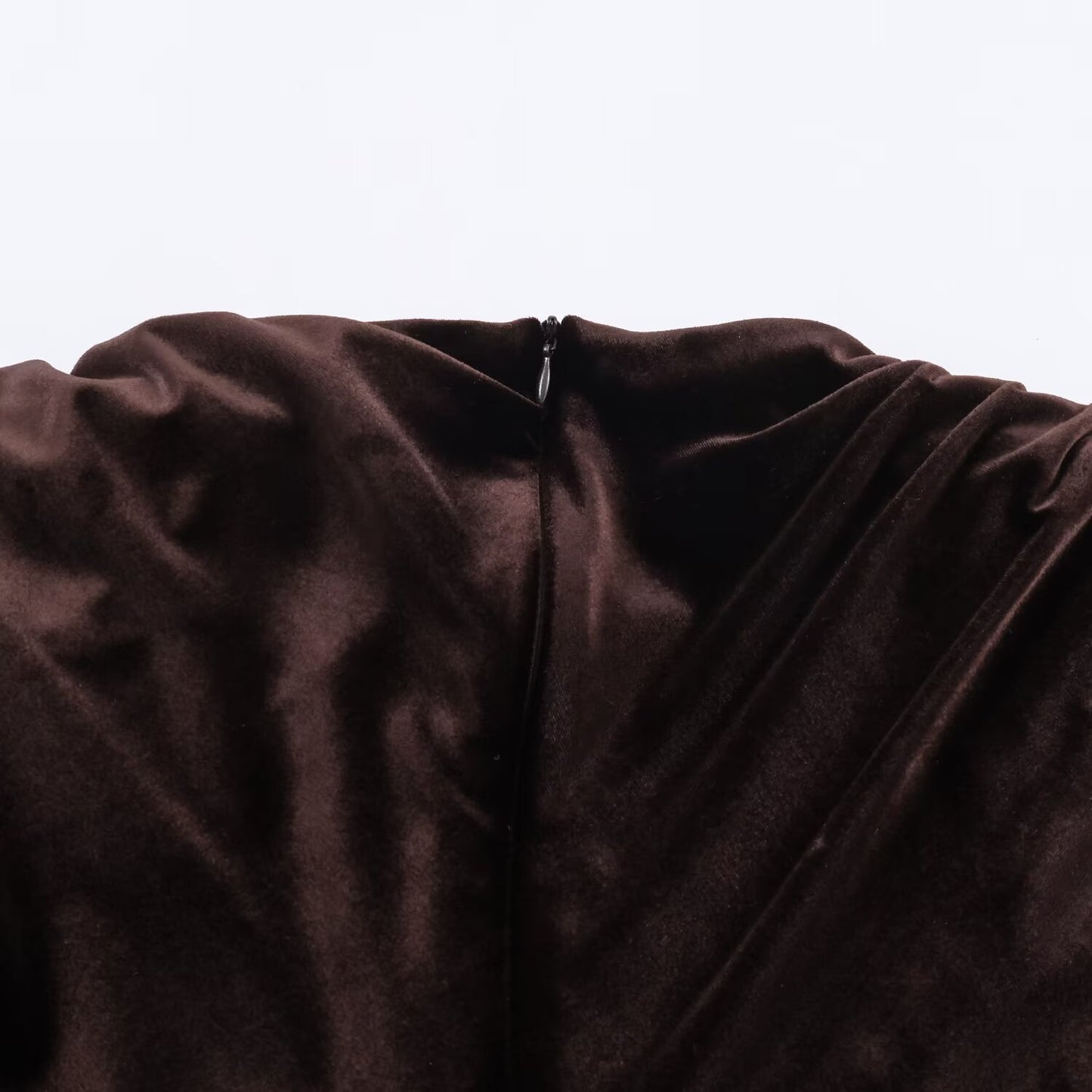 Wrinkled Velvet Midi Dress | Tajstylo